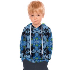 Rare Excotic Blue Flowers In The Forest Of Calm And Peace Kids  Overhead Hoodie by pepitasart