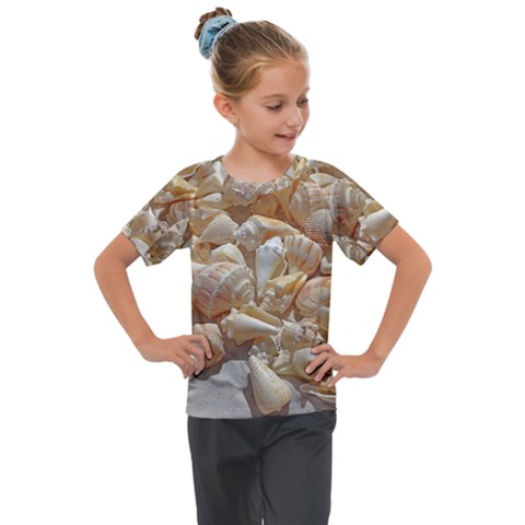 Sea-shells Bg Kids  Mesh Piece Tee by SomethingForEveryone