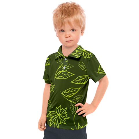 Folk Flowers Print Floral Pattern Ethnic Art Kids  Polo Tee by Eskimos