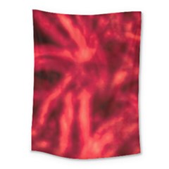 Cadmium Red Abstract Stars Medium Tapestry by DimitriosArt