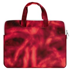 Cadmium Red Abstract Stars Macbook Pro Double Pocket Laptop Bag by DimitriosArt