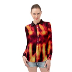 Lava Abstract Stars Long Sleeve Chiffon Shirt