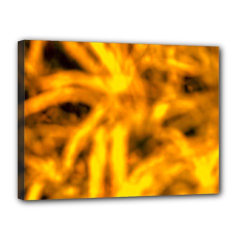 Golden Abstract Stars Canvas 16  X 12  (stretched) by DimitriosArt