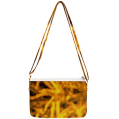 Golden Abstract Stars Double Gusset Crossbody Bag by DimitriosArt