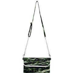 Green  Waves Abstract Series No5 Mini Crossbody Handbag by DimitriosArt