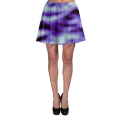 Purple  Waves Abstract Series No3 Skater Skirt by DimitriosArt