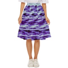 Purple  Waves Abstract Series No3 Classic Short Skirt by DimitriosArt