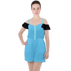 Reference Ruffle Cut Out Chiffon Playsuit by VernenInk