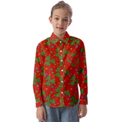 Christmas Trees Kids  Long Sleeve Shirt by SychEva