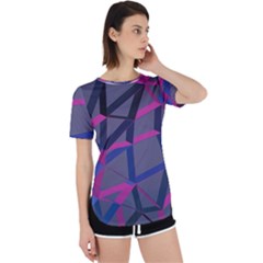 3d Lovely Geo Lines Perpetual Short Sleeve T-shirt by Uniqued
