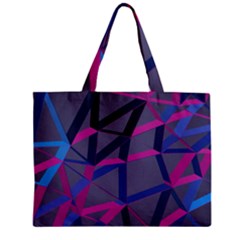 3d Lovely Geo Lines Zipper Mini Tote Bag by Uniqued