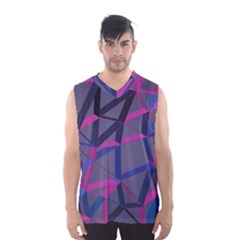 3d Lovely Geo Lines Men s Basketball Tank Top by Uniqued