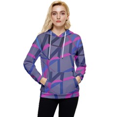 3d Lovely Geo Lines Women s Lightweight Drawstring Hoodie by Uniqued