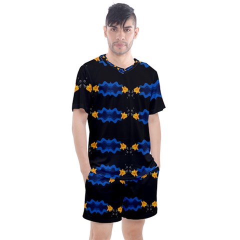 Digital Illusion Men s Mesh Tee And Shorts Set by Sparkle