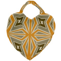 Abstract Pattern Geometric Backgrounds   Giant Heart Shaped Tote by Eskimos