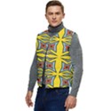 Abstract pattern geometric backgrounds   Men s Short Button Up Puffer Vest	 View3