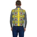 Abstract pattern geometric backgrounds   Men s Short Button Up Puffer Vest	 View4