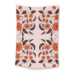 Floral Folk Damask Pattern  Small Tapestry by Eskimos