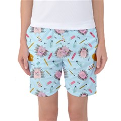 Hedgehogs Artists Women s Basketball Shorts by SychEva