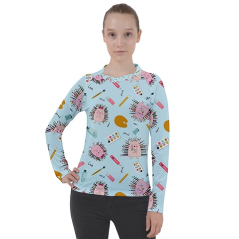 Hedgehogs Artists Women s Pique Long Sleeve Tee by SychEva
