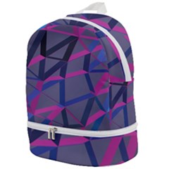 3d Lovely Geo Lines Zip Bottom Backpack