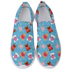 Cute Cats And Bears Men s Slip On Sneakers by SychEva