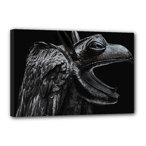 Creepy Monster Bird Portrait Artwork Canvas 18  X 12  (stretched) by dflcprintsclothing