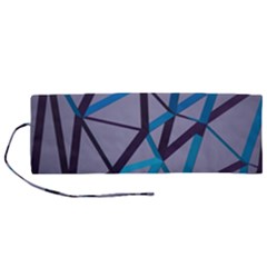 3d Lovely Geo Lines 2 Roll Up Canvas Pencil Holder (m) by Uniqued