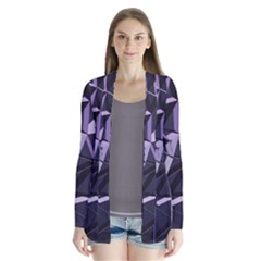 3d Lovely Geo Lines Vi Drape Collar Cardigan by Uniqued