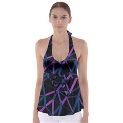 3d Lovely Geo Lines  V Babydoll Tankini Top by Uniqued