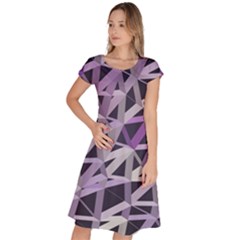 3d Lovely Geo Lines  Iv Classic Short Sleeve Dress by Uniqued