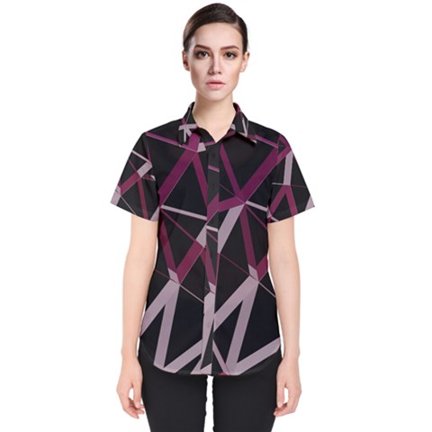 3d Lovely Geo Lines Iii Women s Short Sleeve Shirt by Uniqued