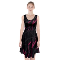 3d Lovely Geo Lines Viii Racerback Midi Dress