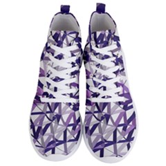 3d Lovely Geo Lines X Men s Lightweight High Top Sneakers by Uniqued