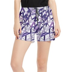 3d Lovely Geo Lines X Women s Runner Shorts by Uniqued