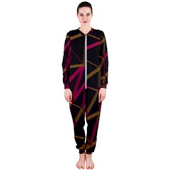 3d Lovely Geo Lines Xi Onepiece Jumpsuit (ladies)  by Uniqued