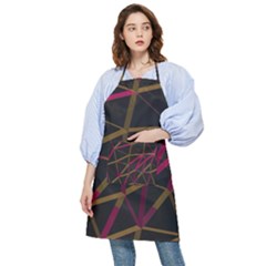 3d Lovely Geo Lines Xi Pocket Apron by Uniqued