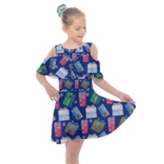 New Year Gifts Kids  Shoulder Cutout Chiffon Dress