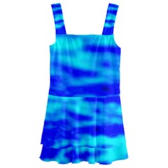 Blue Waves Abstract Series No12 Kids  Layered Skirt Swimsuit by DimitriosArt