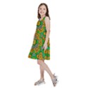Stars Of Decorative Colorful And Peaceful  Flowers Kids  Skater Dress View2