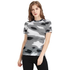 Black Waves Abstract Series No 1 Women s Short Sleeve Rash Guard by DimitriosArt