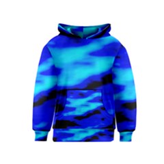 Blue Waves Abstract Series No13 Kids  Pullover Hoodie by DimitriosArt