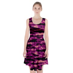 Velvet  Waves Abstract Series No1 Racerback Midi Dress by DimitriosArt