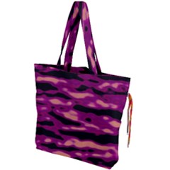 Velvet  Waves Abstract Series No1 Drawstring Tote Bag by DimitriosArt