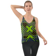 Abstract Geometric Design    Chiffon Cami by Eskimos