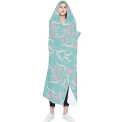 Floral Folk Damask Pattern  Wearable Blanket by Eskimos