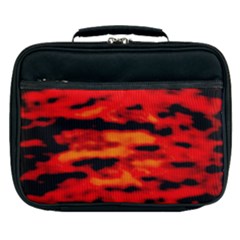 Red  Waves Abstract Series No16 Lunch Bag
