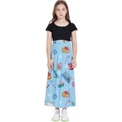 New Year Elements Kids  Flared Maxi Skirt by SychEva