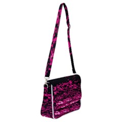 Rose Waves Flow Series 1 Shoulder Bag With Back Zipper by DimitriosArt