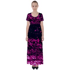 Rose Waves Flow Series 1 High Waist Short Sleeve Maxi Dress by DimitriosArt